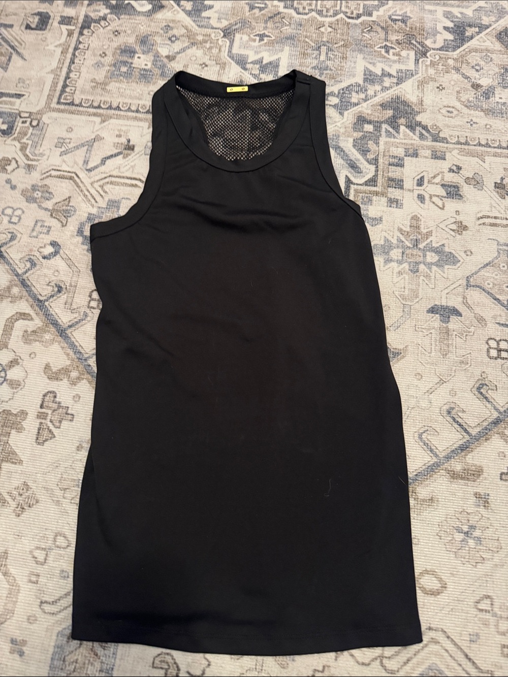 Cleo Harper Black Mesh Back Racerback Athletic Tank Top No Size Tag